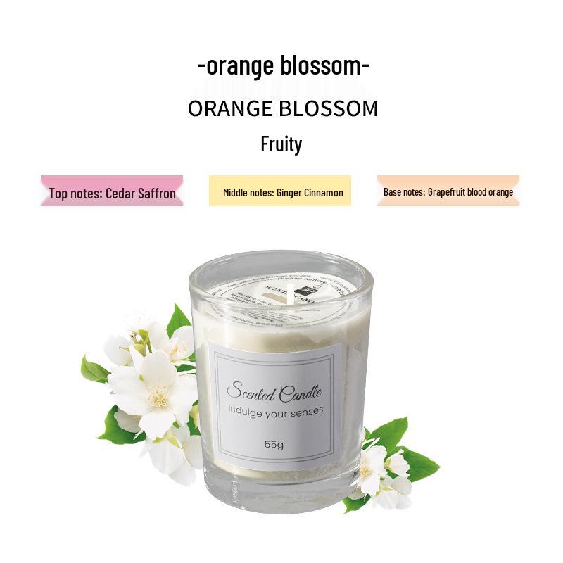 Luxury Scented Soy Candle Gift Set with Glass Cup - Smokeless and Elegant