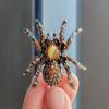 Personalized Fashion Spiders Brooch Delicate Alloy Spiders Brooch with Crystal Embellishment for Evening Wear Parties