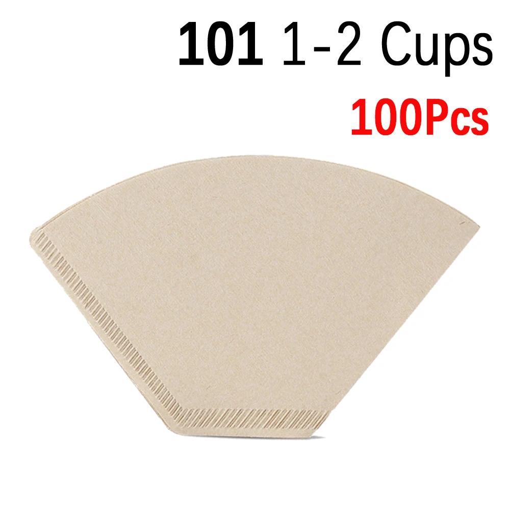 Filter Paper 01 02 V Shape Coffee Cup Filter Paper Barista Drip Coffee Filter Espresso Coffee Natural Paper Filter 40/100PCS