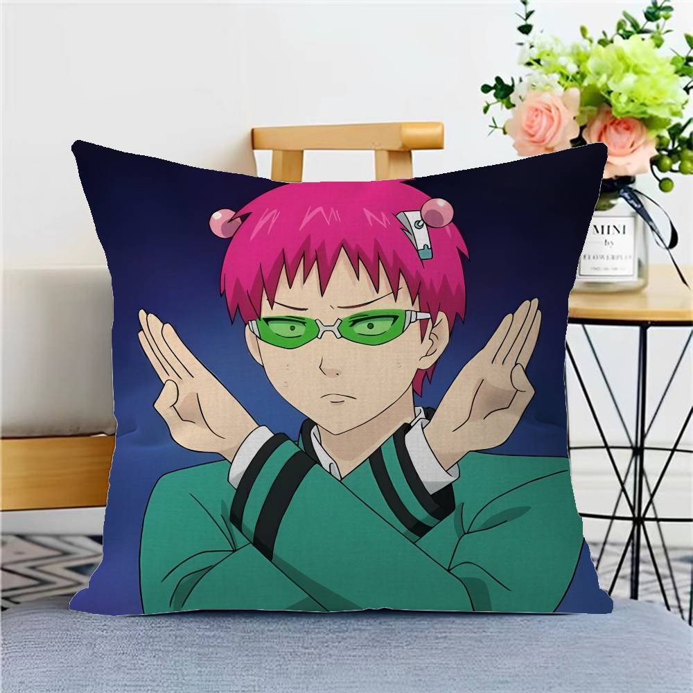 The Disastrous Life of Saiki K Personalized Pillow Cover Kids Bedroom Wild Party Decor Pillowcase kid Birthday shower Gift