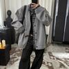 Top-Rated Unisex Korean Patchwork Cardigan: Two-Piece Look, Knit Sweater for Spring & Autumn