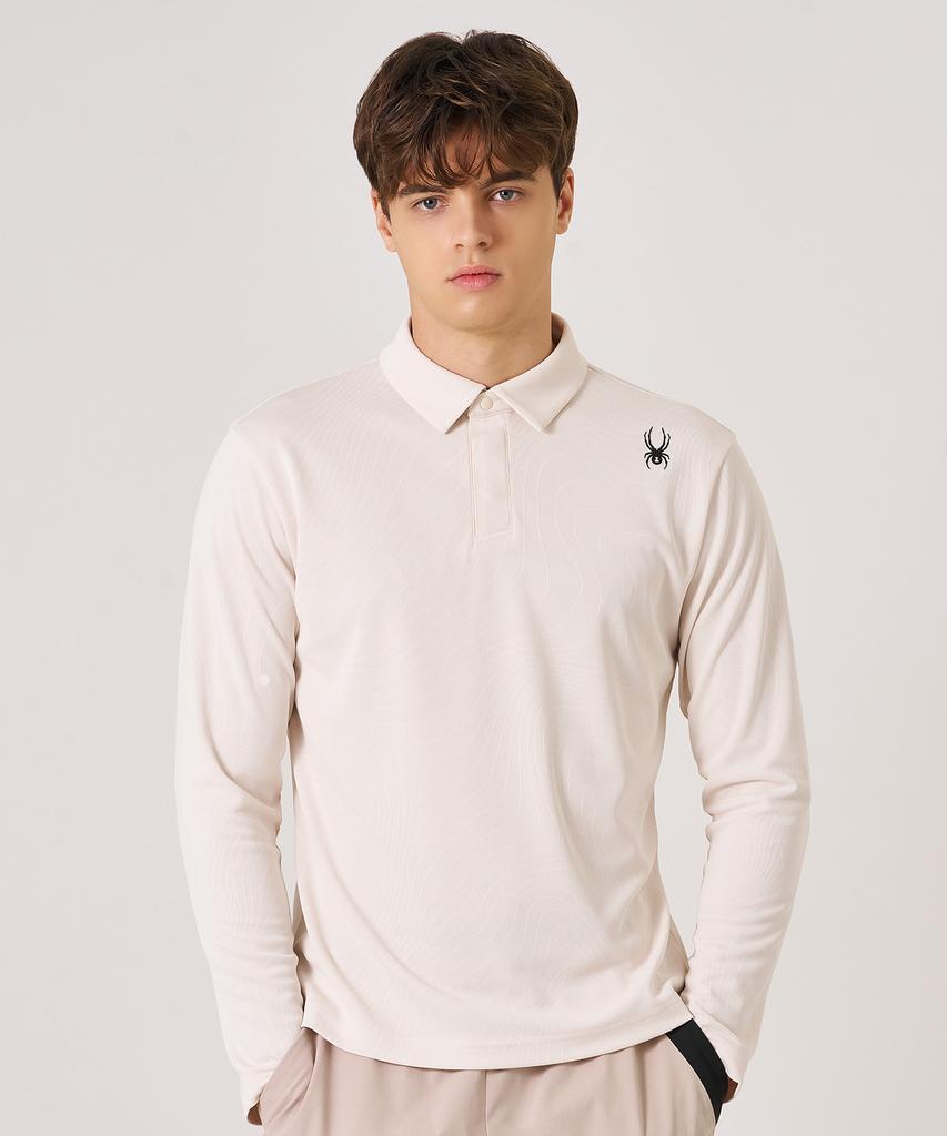 SPYDER Men'S Contour Pattern Long Sleeve Collared T-Shirt Spkfcntl201Mbeg