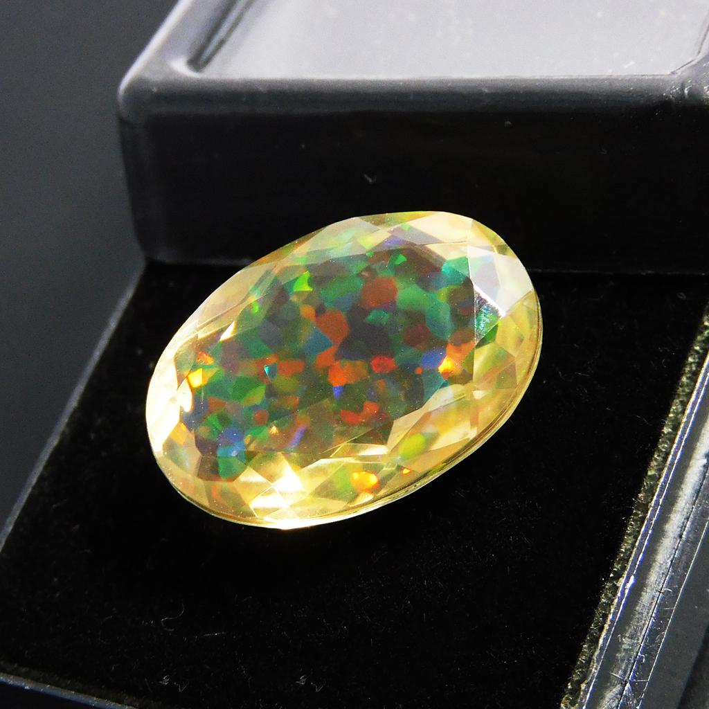9 Ct Lab Created Opal Oval Excellent Certified Loose Gemstone