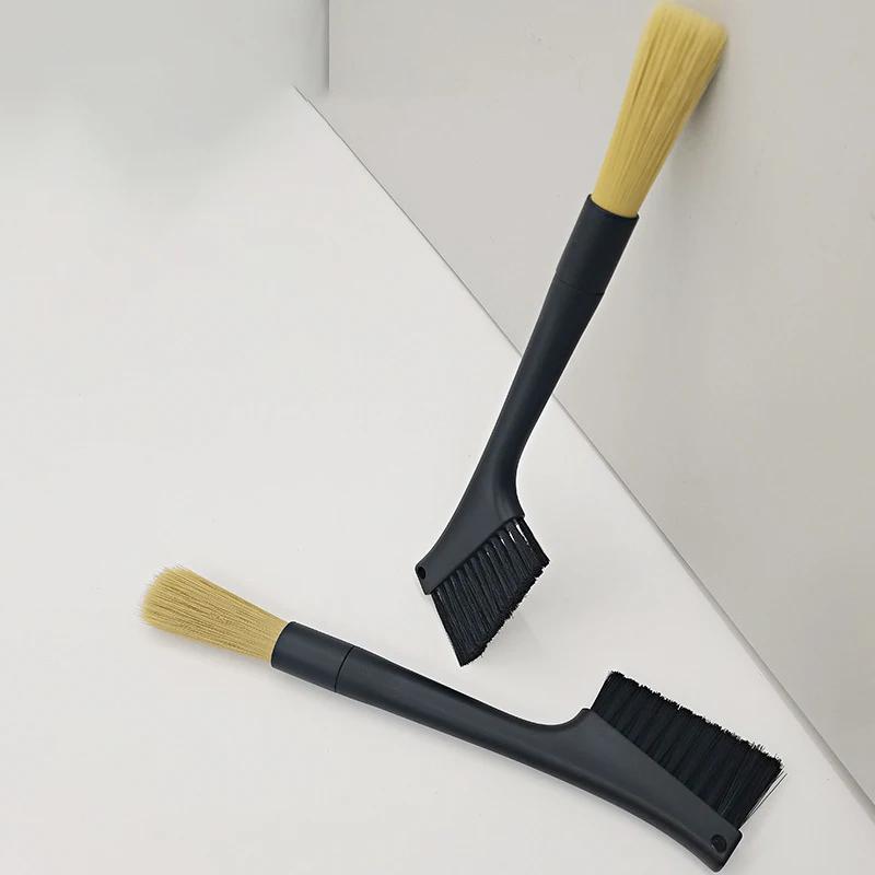 Coffee Brush Espresso Machine Grinder Cleaning Brush Double-ended Brush PP Handle Home Coffee Machine Accessories Barista Tools