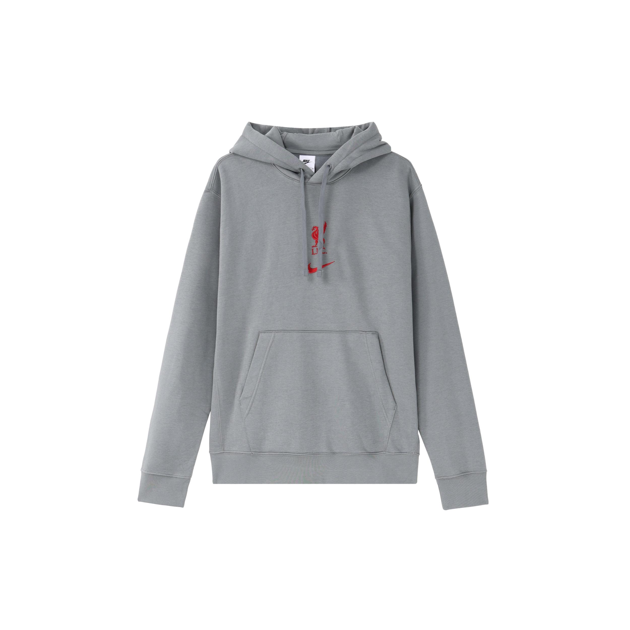 Nike Liverpool Club Pullover Hoodie Grey Men s DV2041-012 M