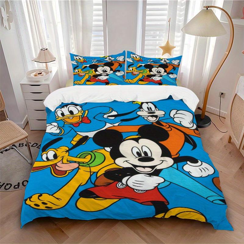 

3pcs set Mickey Mouse, Donald Duck, Goofy Bedding Set with Duvet Cover + Pillowcases, All-Season Polyester, Home and Decor 75 135x200cm