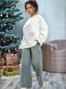 Chic Letter Print Round Neck Sweatshirt - Versatile Autumn/Winter American Style Top