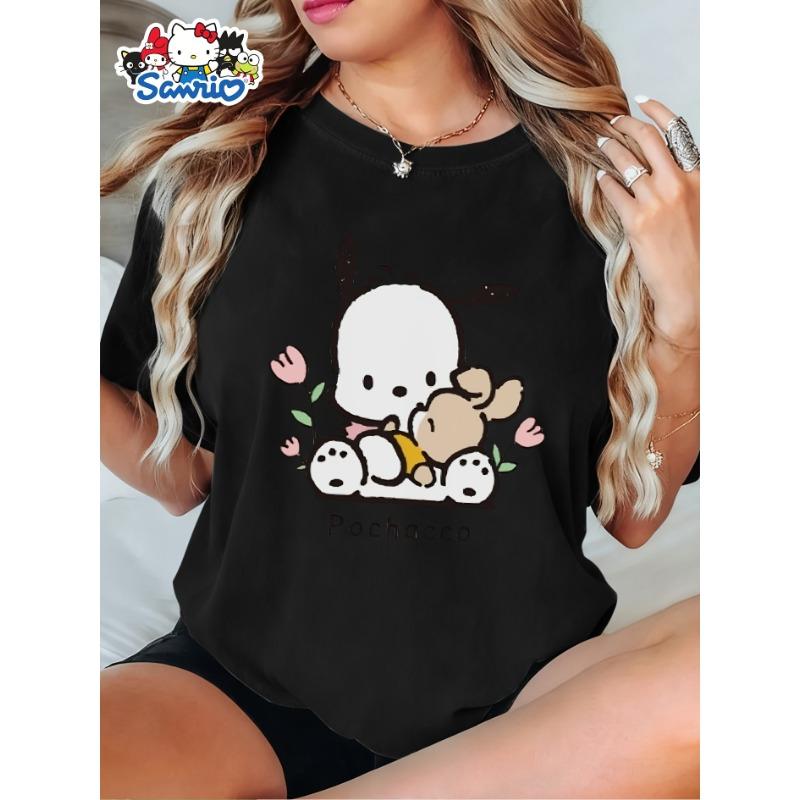 Genuine Sanrio Authorized Women's Elegant Short-sleeves Are Suitable for Daily and Holiday Wear In Spring, Summer and Autumn.