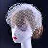 Birdcage Veil Wedding Hair Accessory With Beadwork Peal and Hair Comb Tulle Face Cover Veil For Bride PhotoShoots