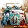 Genshin Impact Bedding Set Purple Keqing Printed Bed Set With Pillowcase Duvet Cover Soft Single Double Queen Super King Size