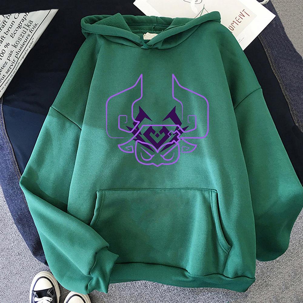 Genshin Impact Varesa Anime Hoodie Men Retro Sweatshirt Autumn/Winter Kawaii Retro Casual Sweatshirt