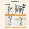 Clothes Drying Rack with Clip Strong Clamps No Rust Dryer Durable Stainless Steel Hanger for Socks And Underwear