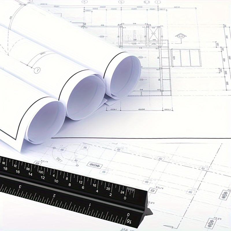 1pc 30cm/11.81in Mitsubishi Ruler, Dual Purpose Three Pronged Scale, Woodworking Multi-Purpose Ruler