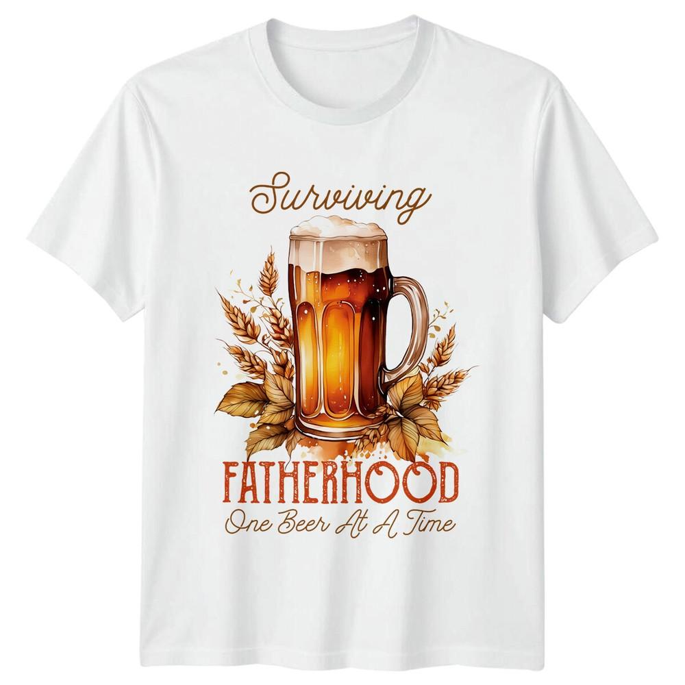 Surviving Fatherhood One Beer At A Time Dad Gift TShirt S