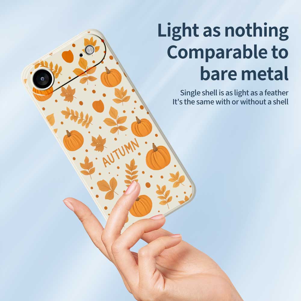 For iPhone 17 Air Case Autumn Theme Pattern Printing Straight Edge TPU Phone Back Cover