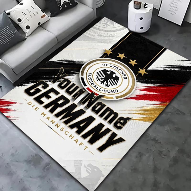 Germany Football Crest Custom Name Carpet Rug For Living Room Bedroom Home Sofa Decoration Kids Play Nonslip Floor Mat