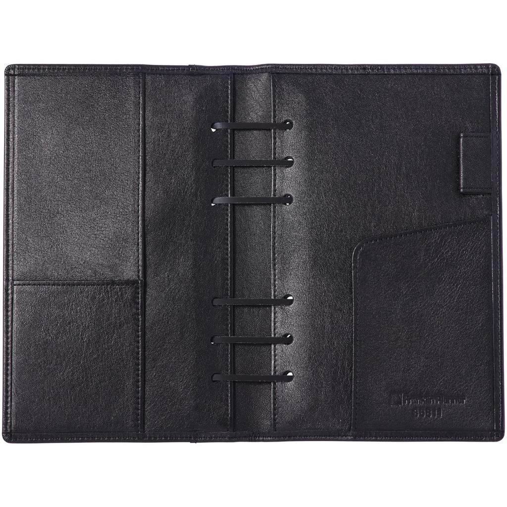 Franklin Planner 180 Leather Binder Compact Size Black 86811 Ringless Cowhide Organizer