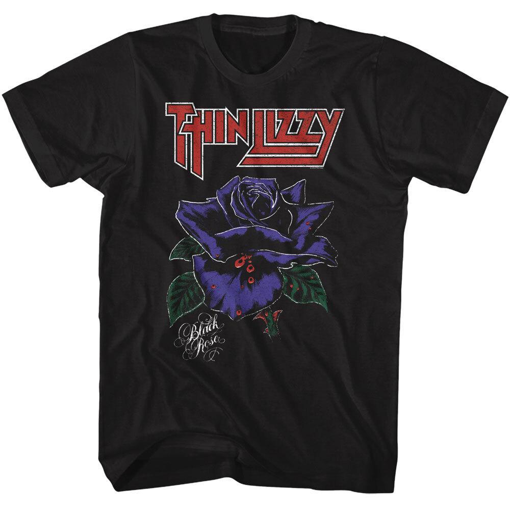 

THIN LIZZY Adult T-Shirt BLACK ROSE ALBUM New Metal Music Band Merch Unisex T-Shirt XXXL