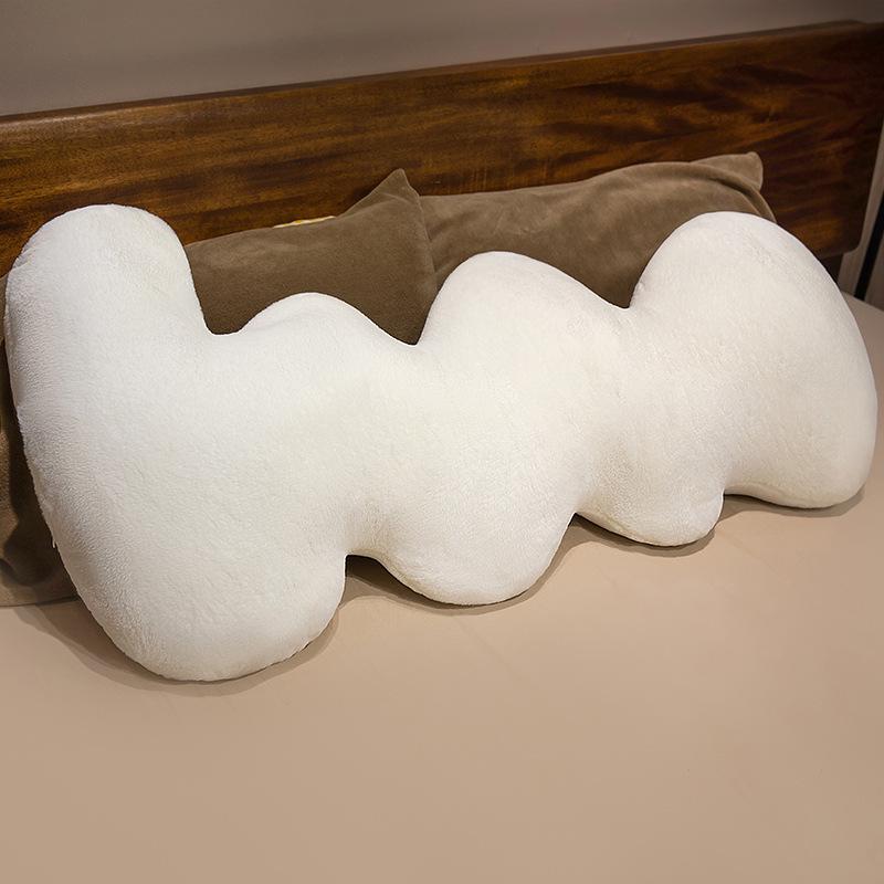 Wave-Shaped Cloud Leg & Back Hugging Pillow - Long Body Cushion for Side Sleepers