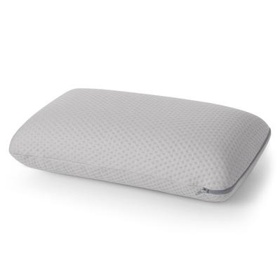 Amazon Basics Compact Memory Foam Camping Pillow with Cover and Storage Bag, 42 X 24cm, Gray, Rectangular
