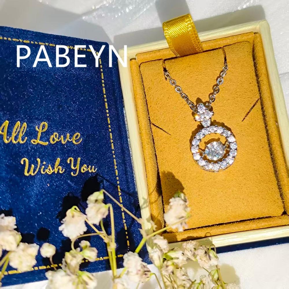 925 Sterling Silver Stylish Simple Round Zircon Necklace Birthday Party Anniversary Gift Daily Wear