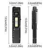 Digital Display LED Ultra-thin Flashlight 1100 Lumens IPX4 Waterproof Slim Pocket Flashlight Double Switch Portable