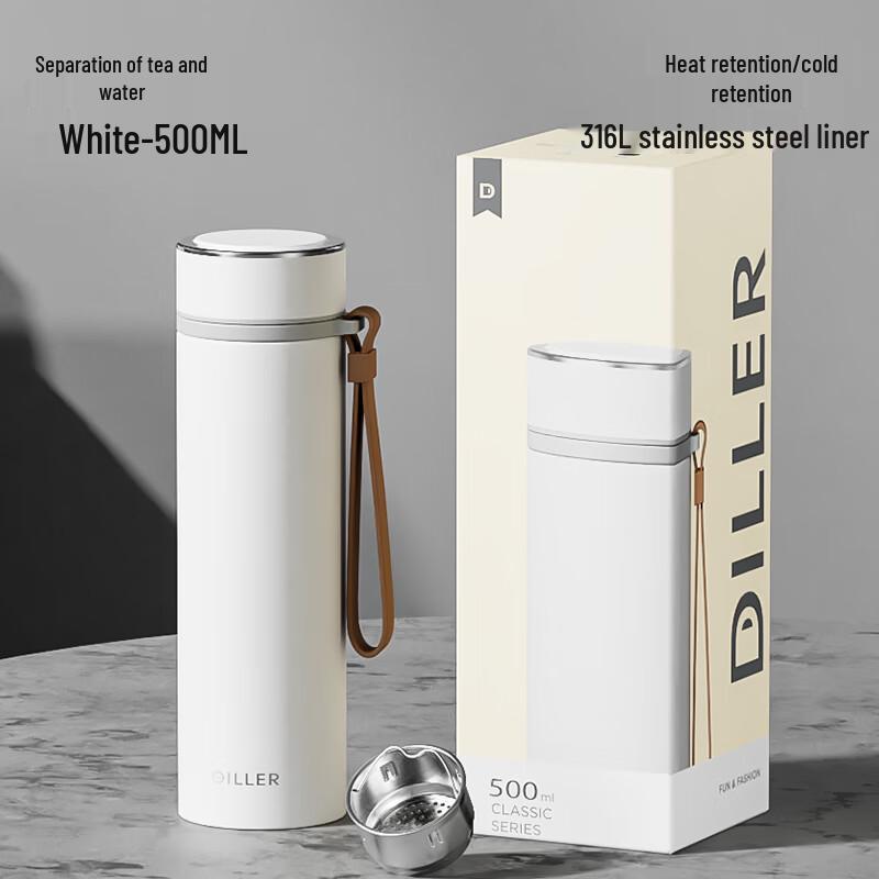 Diller 316L Stainless Steel Insulated Tea Infuser Bottle