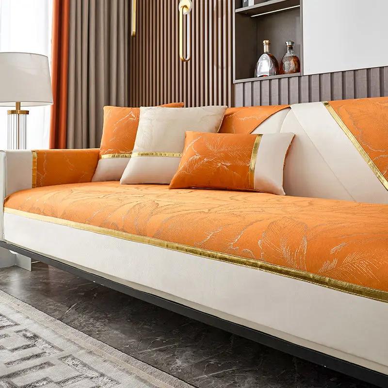 Light Luxury Chenille Jacquard Sofa Cushion Manufacturers Wholesale Four Seasons Universal Non-slip Cushion Nordic Sofa Cover