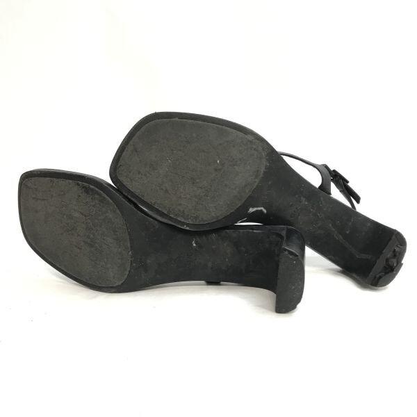 GUCCI Thong Heel Sandals [Italy/23.0-24.0/Black] Pumps High Heels(USED)