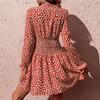 Temperament and Elegance Outer Wear Fashion Women's Spring Slim Long Sleeve Printed Dresses