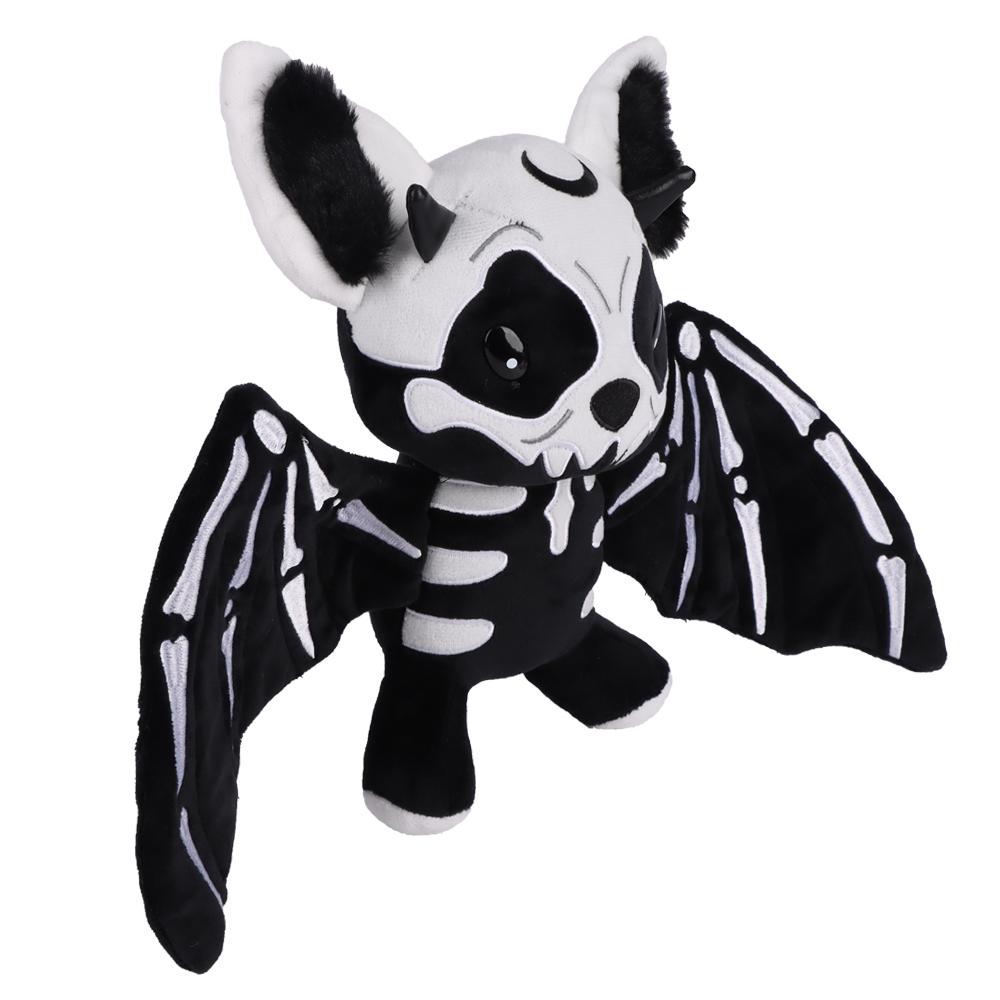 28cm Halloween Scheletro Bicolore Pipistrello Peluche Giocattolo Peluche Scheletro Animale Giocattoli Carino Peluche Bambola Decorazione Casa Halloween Regalo Festività
