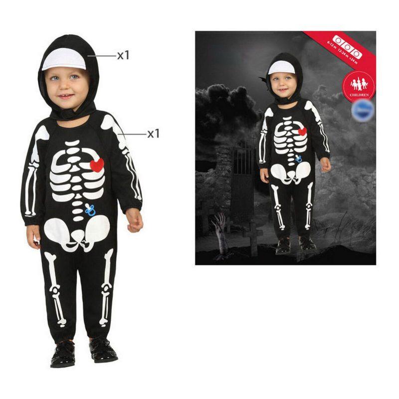 BB Carnival-Baby Costume Black Skeleton (2 Pieces) 6-12 Months