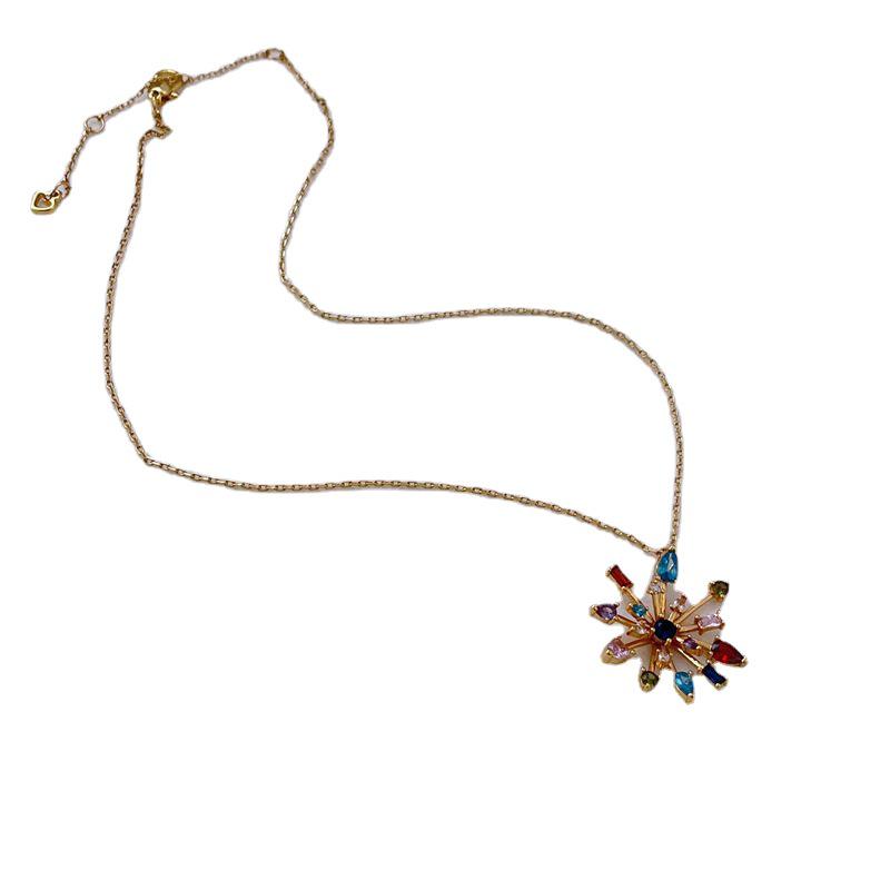 Colorful Zircon Fireworks Necklace - Niche Luxury Design