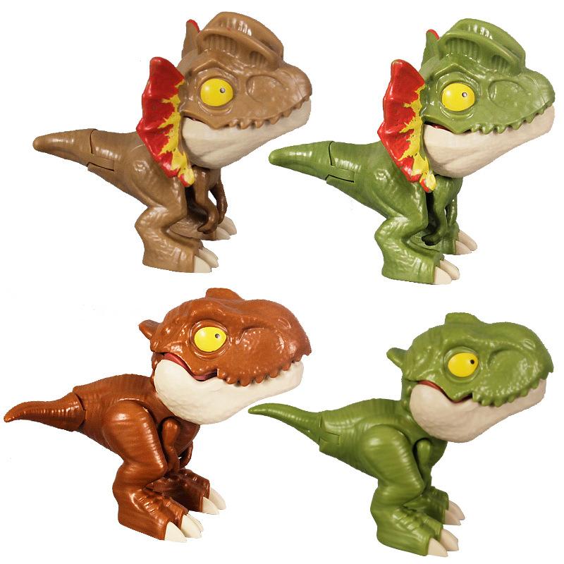 5 Pcs/Set Finger Biting Dinosaur Action Figures Toys Creative Funny Interactive Biting Hand Stress Relieving Toys