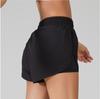 Women's Quick-Dry Yoga Running Shorts - Loose, Anti-Exposure, Two-in-One Design with Pockets