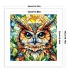 Full Embroidery Eco-Cotton Thread 11CT Print Stain Glass Owl Cross Stitch