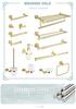 Brushed Gold 304 Stainless Steel Bathroom Set: Knurled Towel Rack, Towel Bar, Paper Holder, and Coat Hook