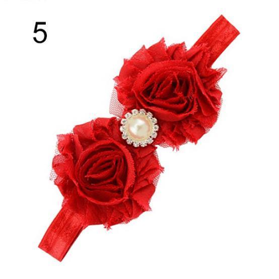 Baby, Kleinkind, Mädchen, Kunstperle, Strass, Blumen-Stirnband, Haarband, Kopfschmuck