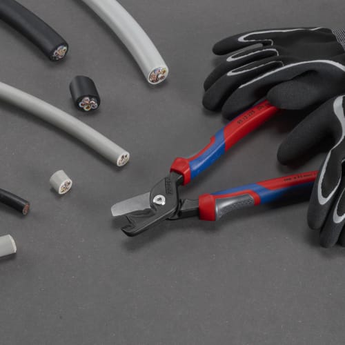 KNIPEX Step Cut Cable Cutter, XL Size, 3K Grip, 95mm, 12mm, 225mm