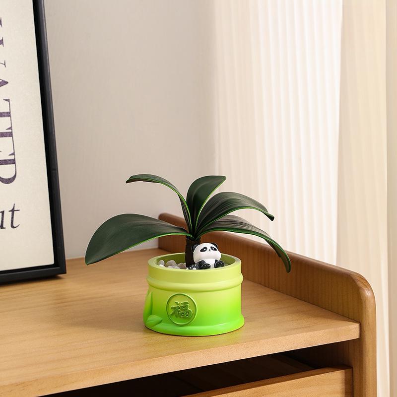 

Unique Panda Home Resin Best Ornaments Ins Style Succulent Small Pot Plant Home Living Room Work Tabletop Decoration Gifts