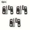 6Pcs Detachable Hinges - 304 Stainless Steel, Left-Hand Pull-And-Slide Joint Design Classic Style Durable Metal Hardware Accessories Ensures Safe
