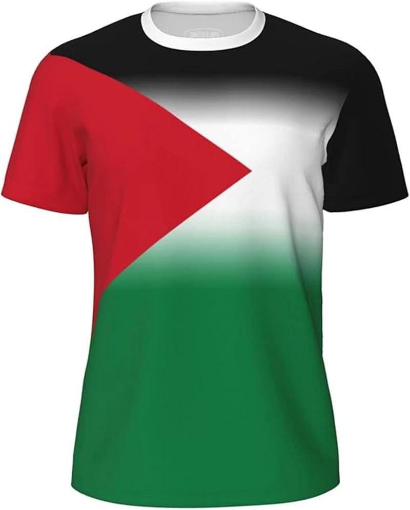 ETST WENDY Palestina Vlag 3D Geprint T-shirt Mannen Vrouwen Zomer Casual Korte Mouw Harajuku Streetwear S
