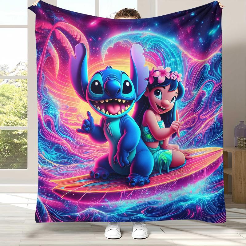 Coperta di Flanella Kawaii con Punti a S Disegnati, Coperta Morbida Calda in Peluche per Casa Camera da Letto Letto Divano Coperta da Campeggio Picnic regalo bambini