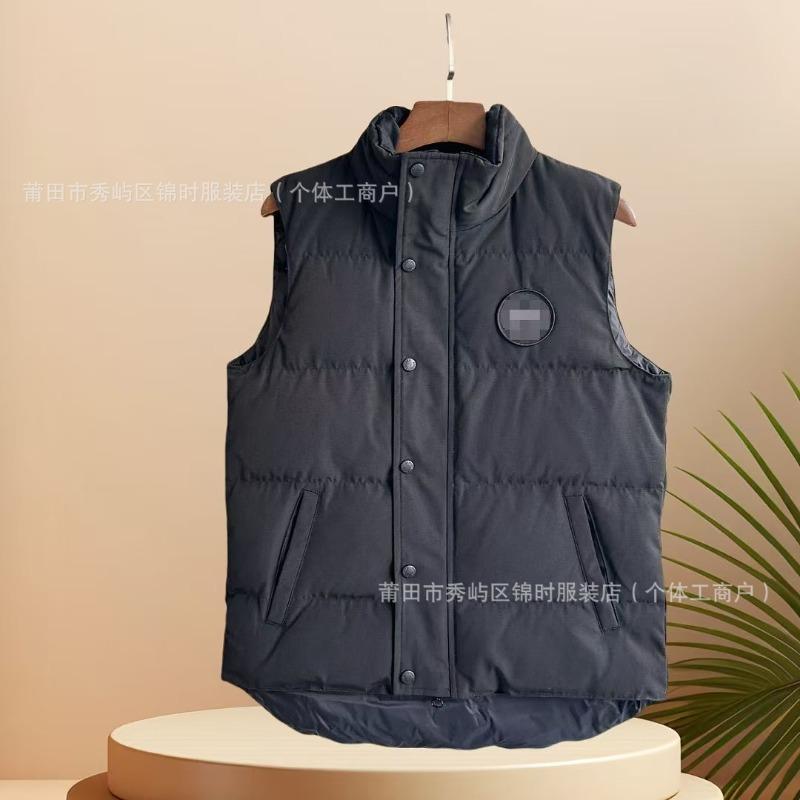 Putian pure original goose down vest oblique pocket autumn and winter vest thickened men's and women's casual versatile vest jacket
