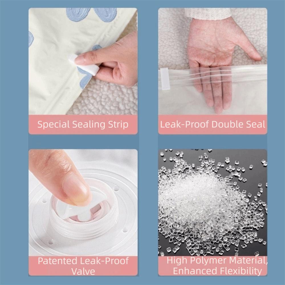 4PCS Space Saving Vacuum Storage Bag Large Capacity Clothes Moving Bag Quilt Organizer  for Home