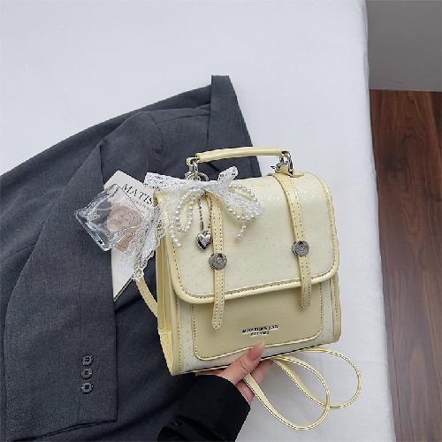 2026 new Korean version of ins retro backpack bag women's fashion texture shoulder bag commuter casual small backpack