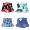 Trendy Flower Patterned Fisherman Hat Sun Hat Breathable Polyester