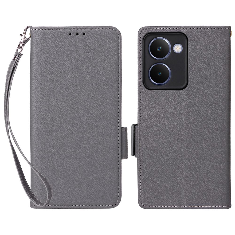 For Realme P3 Ultra 5G Case with Wrist Strap Litchi Texture PU Leather Wallet Phone Cover