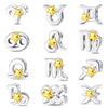 Copper Twelve Constellations Charms Shiny Star Copperbead Fit Original Bracelet Diy Fine Jewelry Gift For Women Making