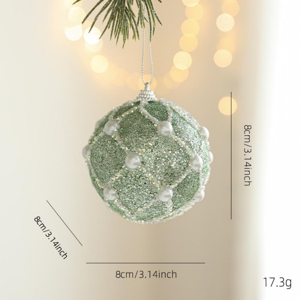 New Green Glitter Sequins Foam Christmas Ball Christmas Tree Hanging Ornaments for Home New Year Christmas Decoration